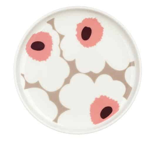 Marimekko tallerken Ø13,5cm Unikko clay/powder/dark-wine Marimekko tallerken Ø13,5cm Unikko clay/powder/dark-wine