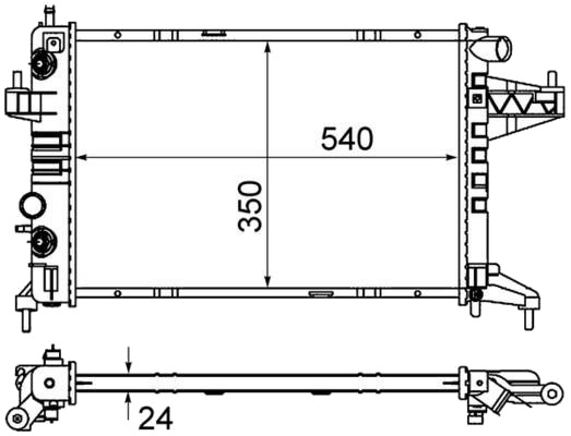 MAHLE CR 390 000S Radiator motorkjøling MAHLE CR 390 000S Radiator motorkjøling