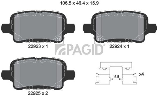 PAGID T2741N Bremseklosser
