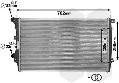 Radiator VAN WEZEL 58002206 Radiator VAN WEZEL 58002206