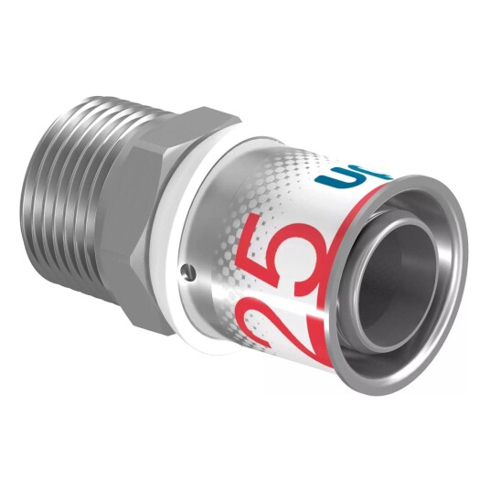 Uponor S Press Plus 25 mm Utvendig Gjenge Rørdel for Gulvvarme og Vannsystemer