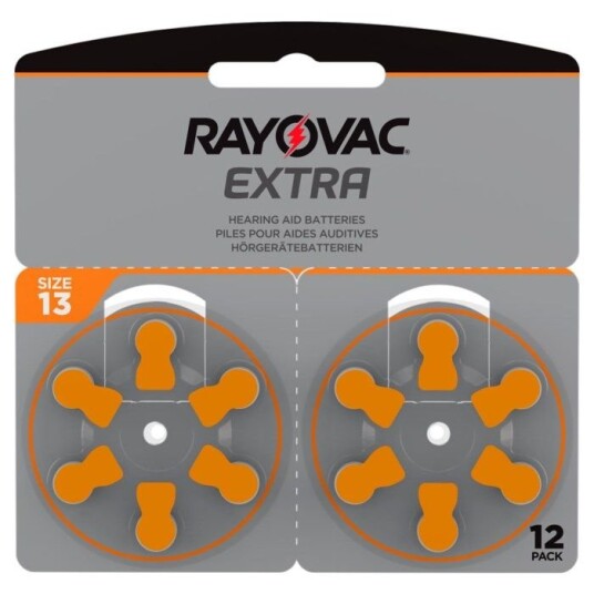 Rayovac Høreapparatbatterier Oransje ZA13 12-pk. Rayovac Høreapparatbatterier Oransje ZA13 12-pk.