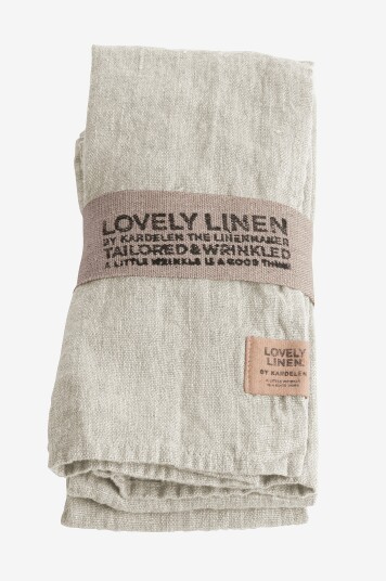 Lovely Linen   Serviett Lovely i vasket lin 4 pk   Grå