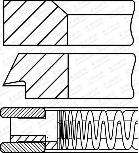 Stempelringsett GOETZE ENGINE 08-785000-00