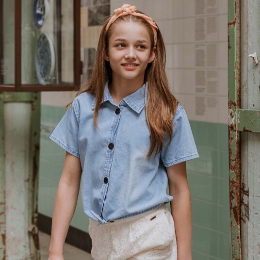 No Way Monday jeans bluse til barn Blue Jeans (104) 104 No Way Monday jeans bluse til barn Blue Jeans (104) 104