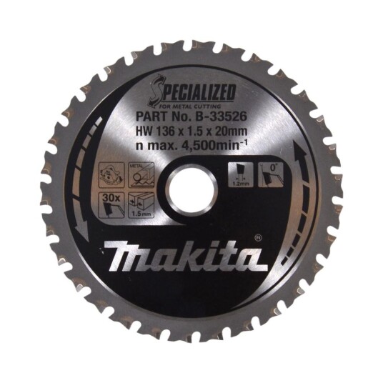Makita Metall Sirkelsagblad 136x20x30t B-33526 Makita Metall Sirkelsagblad 136x20x30t B-33526