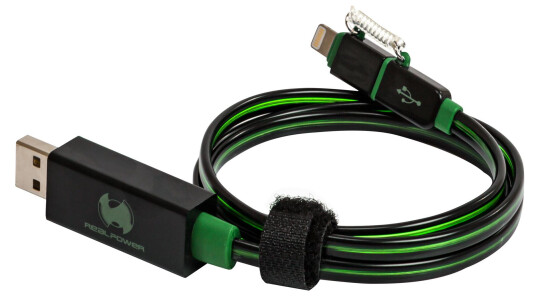 REALPOWER Floating lightning/micro USB Cable green REALPOWER Floating lightning/micro USB Cable green