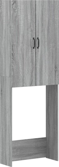 vidaXL Toalett skap HOORN Grå Sonoma 66 x 25,5 x 190 cm Konstruert tre