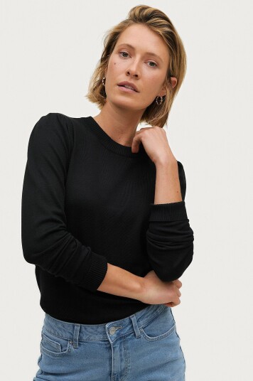 Saint Tropez Genser MilaSZ Pullover Svart