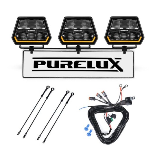 Ekstralys PURELUX Panther 5   Rund / 15 cm / 90W 3 stk   Komplett pakke