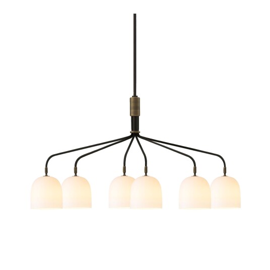 Gubi - Howard Chandelier 6 Bone China - Lysekroner - Space Copenhagen - Hvit