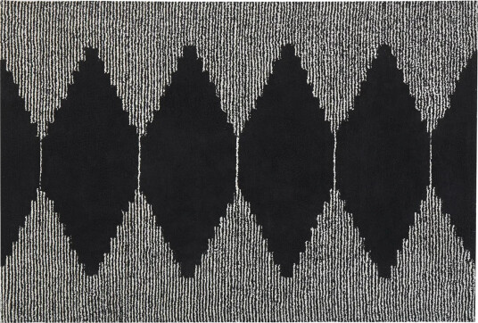 Bathinda Ryeteppe 140x200 cm - Svart/hvit