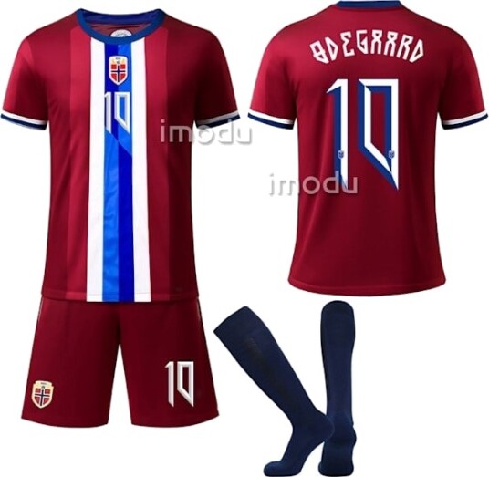 24 25 Norge Landslag Hjemmedrakt Barn Voksne Nr. 10 Ødegaard 28