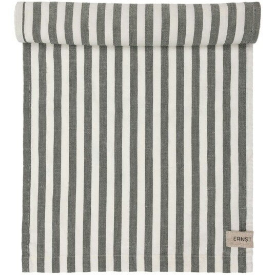 Ernst Bordløper Brede Striper 45x150 cm Grønn / Hvit Ernst Bordløper Brede Striper 45x150 cm Grønn / Hvit