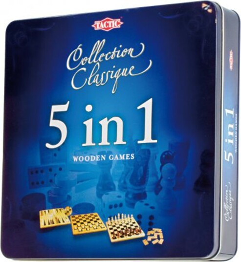 Tactic 5-i-1 Klassiske Barnespill i Tinneske for Barn fra 7 år