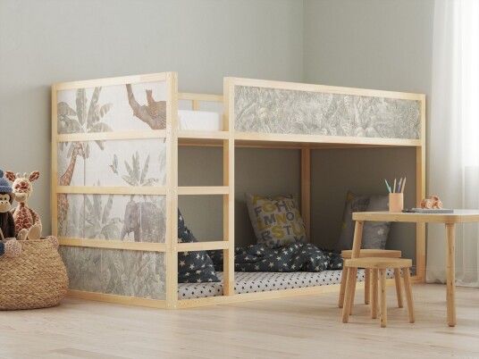 Selvklebende klistremerker – for Ikea KURA seng / Klistremerke Jungelsafari