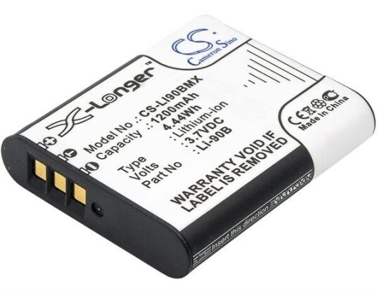 Olympus Batteri (1200 mAh 3.7 V) passende til Olympus SH-50 iHS Olympus Batteri (1200 mAh 3.7 V) passende til Olympus SH-50 iHS
