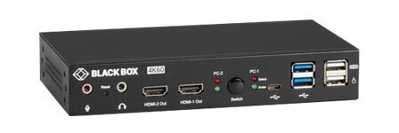 Black Box 4K Hdmi Dual-Monitor Kvm Switch Kvd200-2H - Kvm / Lyd / Usb-Svitsj - 2 X Kvm/Lyd/Usb - 1 Lokalbruker - Stasjonær