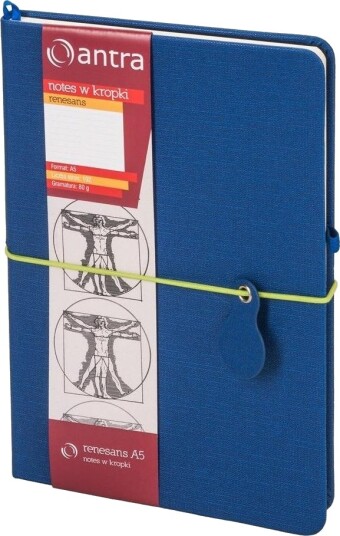 Notatbok A5 Prikker Renaissance Navy Blue Antra
