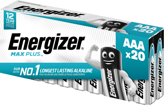 Energizer Max Plus Alkalisk AAA Batteri 20-pk med Høy Ytelse