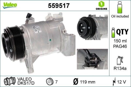 AC-kompressor VALEO 559517 AC-kompressor VALEO 559517