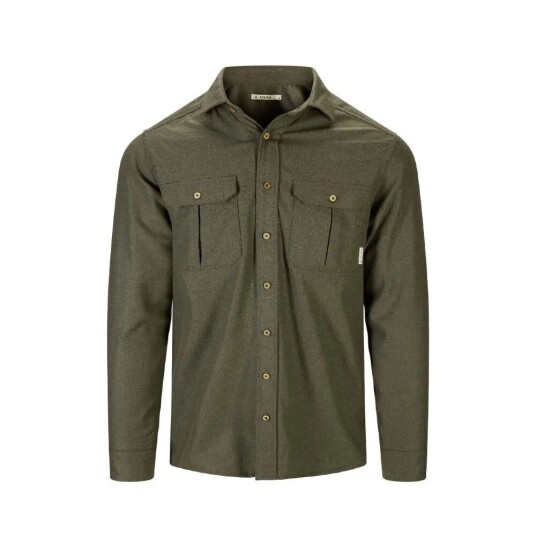 Aclima Men"s Reborn Woolshirt Forest Melange XL