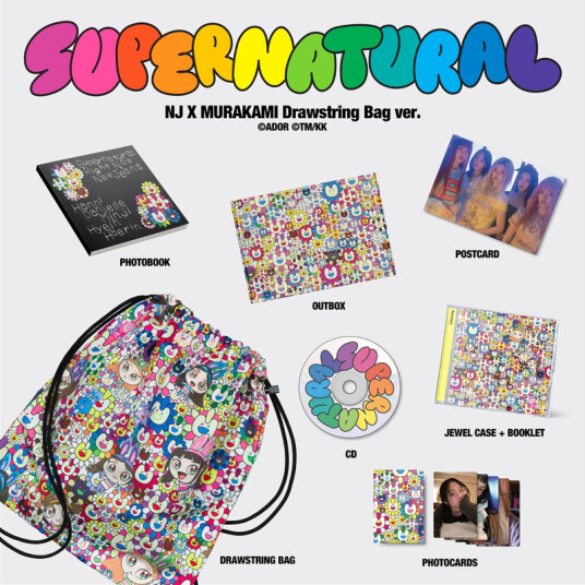 NewJeans Supernatural NJ X Murakami Drawstring Bag Ver. CD