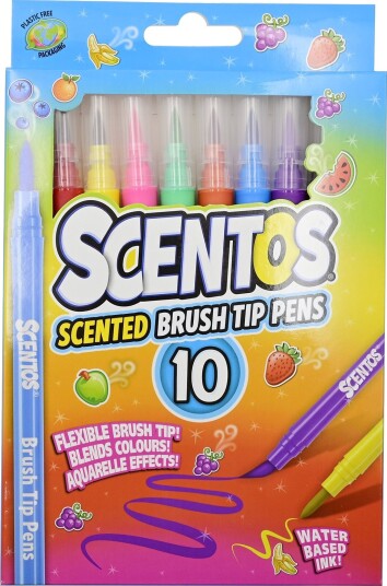 Amo Scentos Brush Tip Pens 10 Pcs Cdu Multi/patterned One Size Amo Scentos Brush Tip Pens 10 Pcs Cdu Multi/patterned One Size