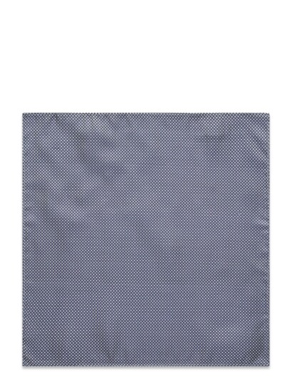 Portia 1924 Pattern Silk Pocket Square Navy ONE SIZE