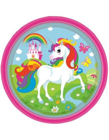 Amscan 8 stk Papptallerkener 23 cm Unicorn Dream 9902101 66