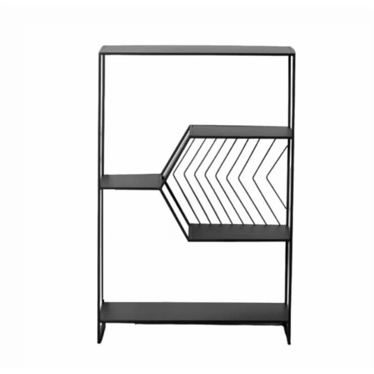 Bokhylla Svart Järn 80 x 35 x 120 cm