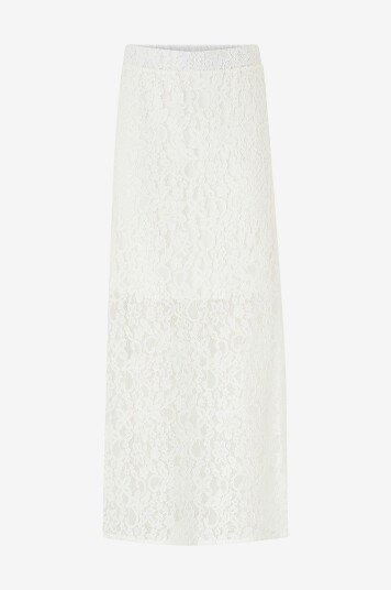 KAFFE   Maxi skjørt kaLora Lace Skirt   Hvit