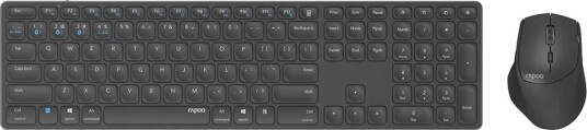 RAPOO tastatur/mussett 9800M trådløs multimodus mørk grå RAPOO tastatur/mussett 9800M trådløs multimodus mørk grå