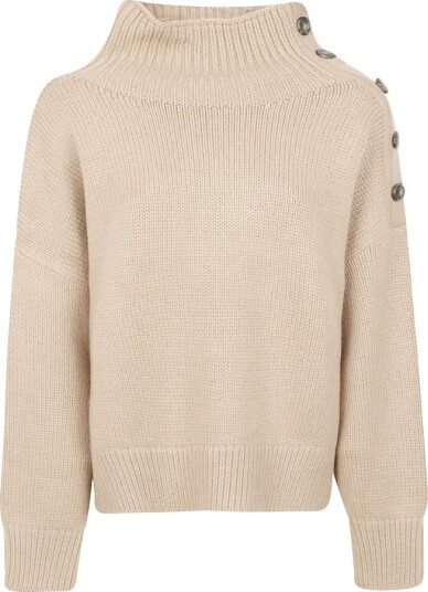 Yves Salomon Dame Strikkevarer Beige S,