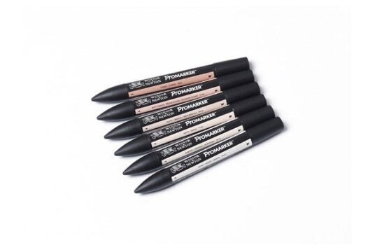 Winsor Promarker 6 stk Skin Tones 1 Winsor Promarker 6 stk Skin Tones 1
