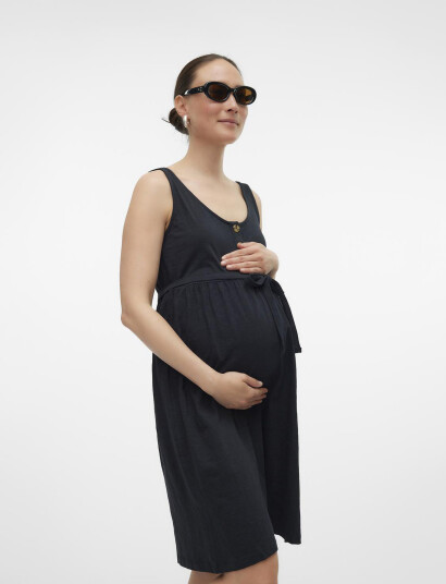 Mamalicious Mlivy Lia Sl Jrs Abk Dress 2F Noos - Black - XS