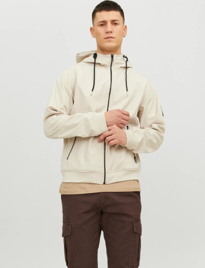 Jack & Jones Jjebasic Softshell Hood Noos Cream L Jack & Jones Jjebasic Softshell Hood Noos Cream L