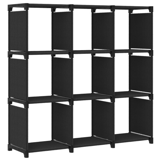 vidaXL Displayhylle med 9 kuber svart 103x30x107,5 cm stoff vidaXL Displayhylle med 9 kuber svart 103x30x107,5 cm stoff