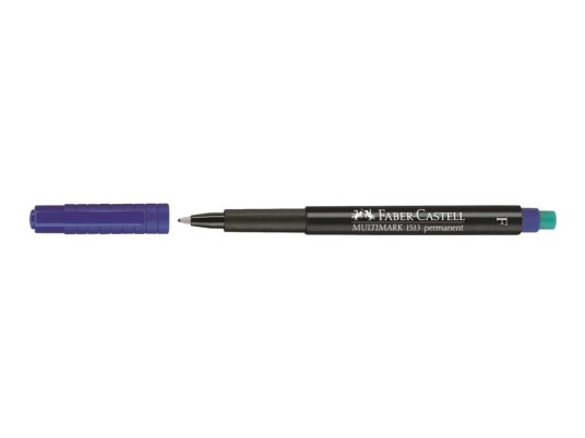 Faber-Castell Multimark - Markør - Permanent - Blå - 0.6 Mm - Fin - Med Viskelær Faber-Castell Multimark - Markør - Permanent - Blå - 0.6 Mm - Fin - Med Viskelær