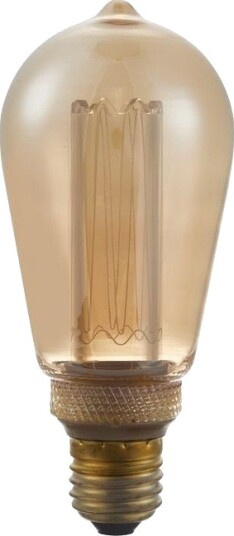 Spl E27 3,5W dimbar LED pære   ST64 Vintage Rustika 1800K gullfarget glass 100lm   Dimbar : Dimbar Kulør : Ekstra varm