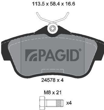 PAGID T1710N Bremseklosser PAGID T1710N Bremseklosser