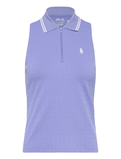 Ralph Lauren Golf Slim Fit Sleeveless Racerback Polo Shirt Purple XS