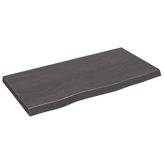 vidaXL Vegghylle m?rkegr? 80x40x4 cm behandlet heltre eik