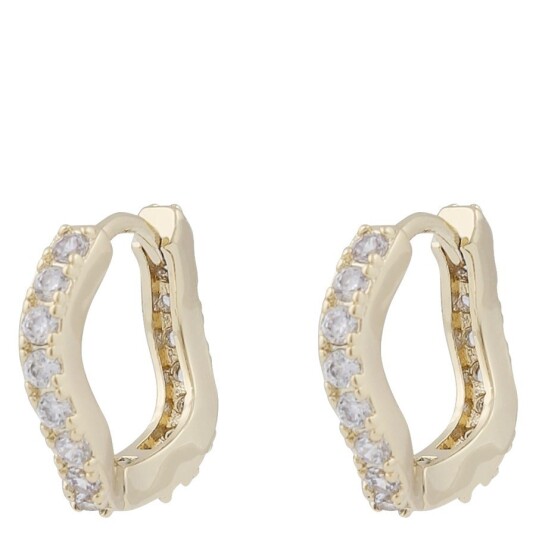 SNÖ Of Sweden Sally Small Ring Earrings Gold Clear Onesize SNÖ Of Sweden Sally Small Ring Earrings Gold Clear Onesize