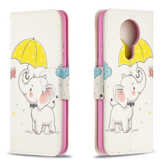 INCOVER Nokia 3.4 Flip Deksel m. Lommebok - Elefant med Paraply
