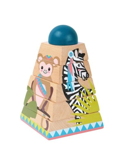 Small Foot Wooden Stacking Tower Jungle 6 pcs. Small Foot Wooden Stacking Tower Jungle 6 pcs.