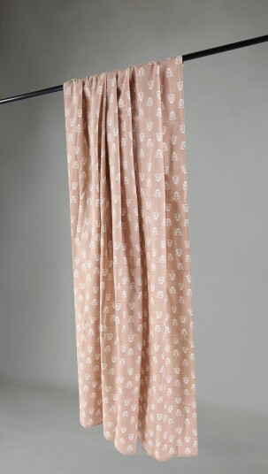 Gardiner   Bomullsgardin Sari rosa Størrelse: 140 x 300