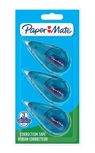 Paper Mate Liquid Paper DryLine Mini Correction Tape | 5mm x 6m | Blå | 3 Count