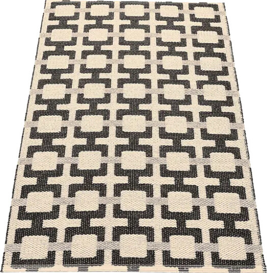 Pappelina Tom teppe Black/Cream/Warm Grey 70 x 120 cm