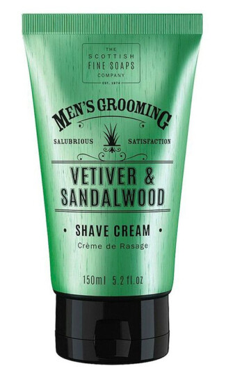 The Scottish Fine Soap Vetiver & Sandalwood Shave Cream 150ml